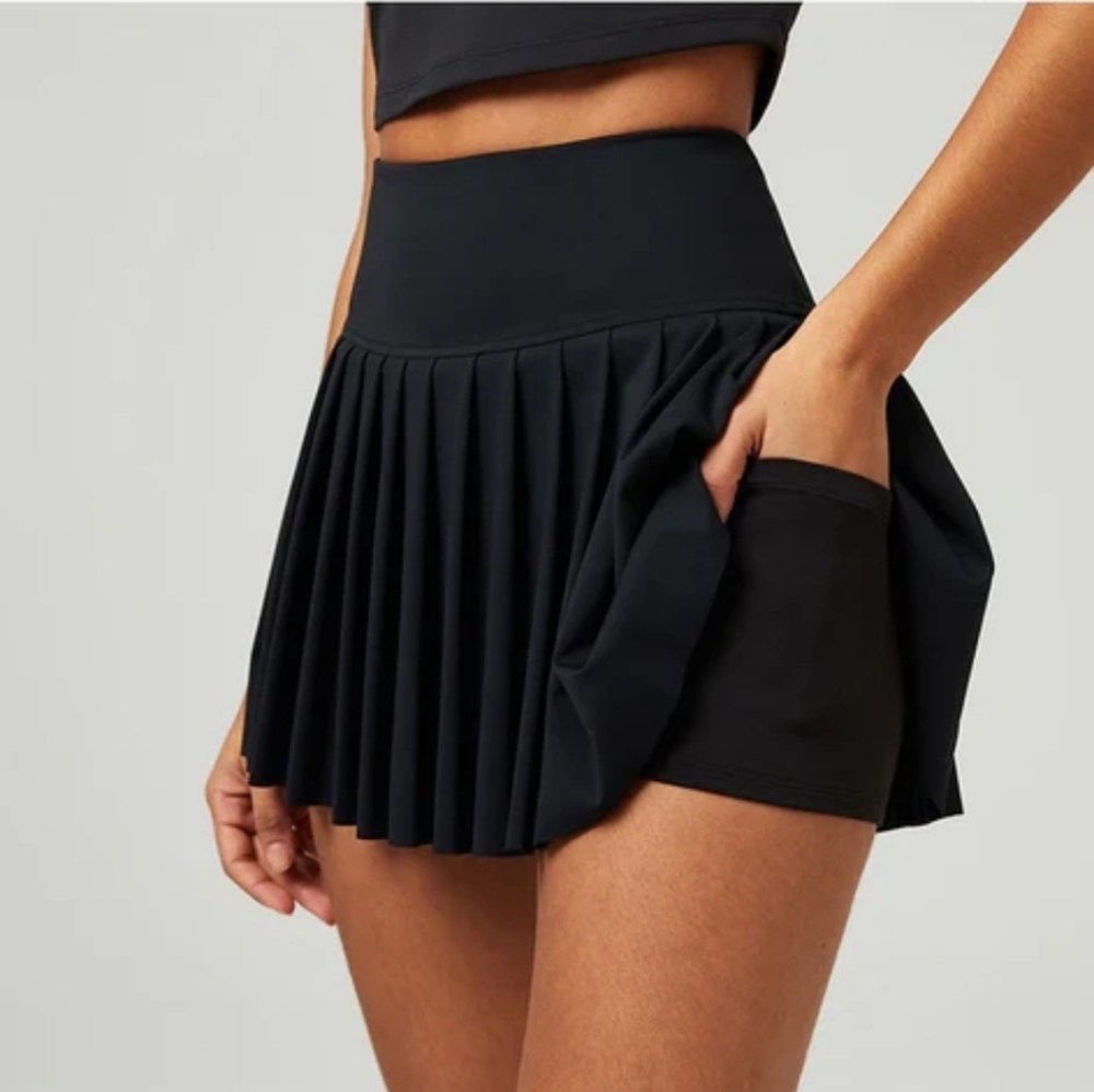 Ideology Black Women's Athletic Skort with Built-In Shorts